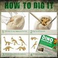 thumbnail image 2 of Piano Potato 5-in-1 Dinosaur Fossil Digging Kit, Dig Up 5 Dino Skeletons with T-Rex, Triceratops, Stegosaurus, Brachiosaurus, and Velociraptor Skeletons, Archeology Gift for Age   6+, 2 of 7