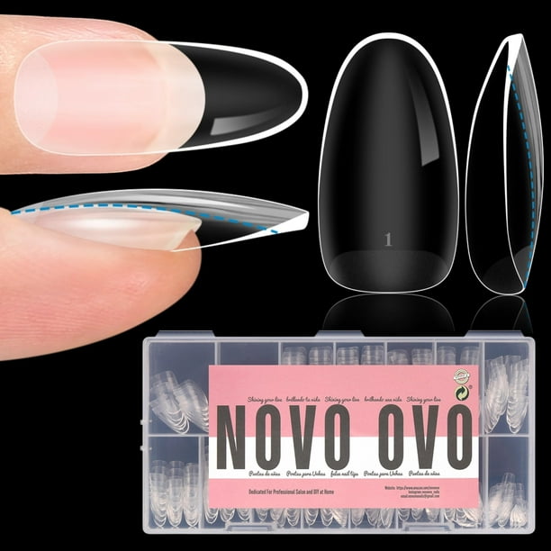 Prensa ovalada extra gruesa NOVO OVO de Nail Tips, 336 unidades
