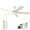 White & Light Wood, variant on 52 Inch Smart Ceiling Fan with LED Lights Remote,Quite DC Motor,Voice Control via Alexa Google WIFI Phone,Outdoor Indoor Modern Ceiling Fans,Dimmable,for Bedroom Patio Porch,Gold and White Black
