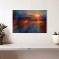thumbnail image 2 of Elephant Stock Another Morning Wall Art - Horizontal Canvas Wall Art - Living Room Wall Decor - Abstract Canvas - Red And Turquoise Decor By Annette Schmucker - 12" x 8", 2 of 8