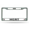 thumbnail image 1 of Miami Heat Chrome License Plate Frame, 1 of 2