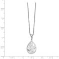 thumbnail image 2 of 925 Sterling Silver 18 Inch Diamond Leaf Pendant Necklace 2 Extender Charm Tree, 2 of 7