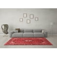 thumbnail image 3 of Ahgly Company Indoor Square Medallion Red Traditional Area Rugs, 6' Square, 3 of 4