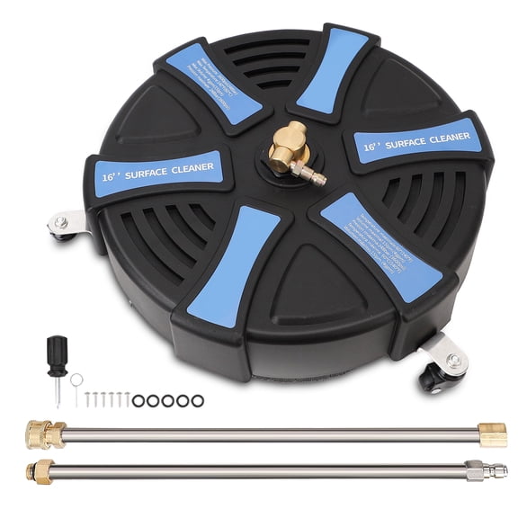 16" Pressure Washer Cleaner, Stainless Steel, 3600 PSI with 1/4 Inch Quick Connector 2 Extension Wands