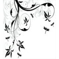 thumbnail image 3 of Ambesonne Dragonfly Duvet Cover Set, Damask Curl Leaves, Queen, Pale Grey Black White, 3 of 3