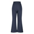 thumbnail image 6 of Olyvenn Wide Leg Pants Woman Linen High Waisted Pull On Flowy Casual Baggy Drawstring Palazzo Trousers Pants Resort Wear Navy XXL, 6 of 9