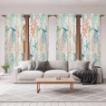 thumbnail image 6 of Teal Red Jellyfish Coastal Kitchen Curtain for Berdoom Living Room Cafe 72 Inch Length, Nautical Beach Coral Starfish Tiers Curtains Light Filtering Drapes Window Treatment 2 Panels 52"Wx72"L, 6 of 8