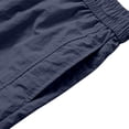 thumbnail image 3 of Men Shorts Jeans Summer Gym Shorts for Men Loose Elastic Waist Drawstring Cargo Shorts with Pocket Lightweight Casual Sports Shorts Dark Blue S, 3 of 7