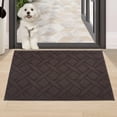 thumbnail image 4 of Floor Hug Indoor Dog Doormat, 24"x36", Non-Slip Front Door Mat for Entrance, Absorbent Resist Dirt Door Rug for Inside, Low-Profile Welcome Mat, Entryway Rug Machine Washable, Brown, 4 of 10