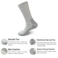 thumbnail image 3 of Men's Extra Heavy Cushion Wool Blend Outdoor Hiking Ski Crew Socks with Moisture Wicking, 3 of 7