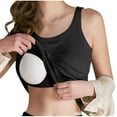 thumbnail image 2 of Ribbed Cotton Tank Top with Built in Bra for Women Shelf Bra Camisole Tops Workout Tops Cami Bra Padded Tank Top Sports Bras Black S, 2 of 6