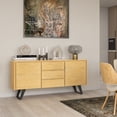 thumbnail image 3 of Simpli Home Lowry Sideboard Buffet In Oak Veneer, 3 of 12
