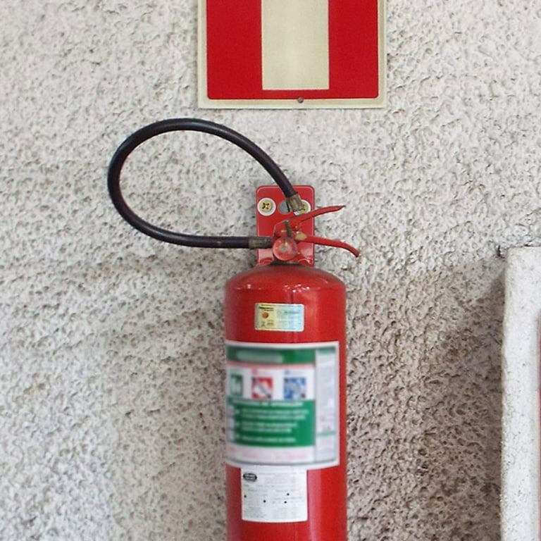 Wall Mount Extinguisher Holder 4 Pack Universal Fire Extinguisher Brackets - Wall Mount For 5 To 13 Lb Dry Chemical & Water Extinguishers Wall Mount Fire Safety