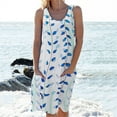 thumbnail image 2 of KTMKH Women's Summer Casual T Shirt Dresses Beach Cover Up Tank Dress With Pockets, 2 of 7