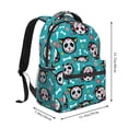 thumbnail image 2 of Fotbe Skull Cat Pattern Casual Backpack for School, Travel, and Outdoor Activities - Durable, Lightweight, and Comfortable, 2 of 5