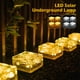 thumbnail image 3 of Hands DIY 4 Pzas Cubo de Hielo Lights Luz de Ladrillo Solar LED para Exteriores Encendido/apagado Automático Lámpara de Cubo Cuadrado Solar IP68 Luz Enterrada Impermeable para Escaleras de Patio Camino de Jardín, 3 of 11