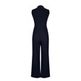 thumbnail image 6 of Maean Business Jumpsuits for Women Sleeveless Knit Wide Leg Crew Neck Rompers Long Work Pants with Pockets, 6 of 7
