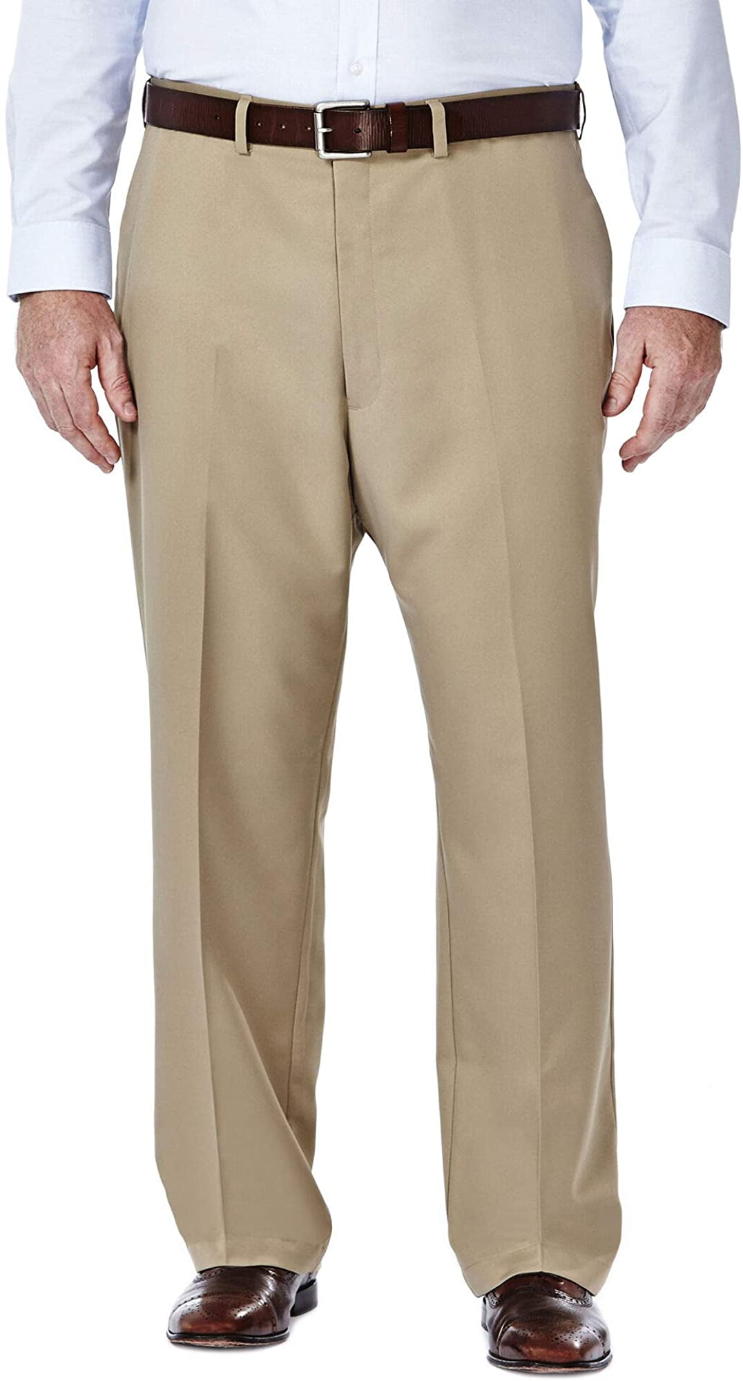 Haggar Mens Big and Tall Big Tall Cool Gabardine Expandable-Waist Plain-Front Pant | Walmart Canada