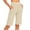 #426-Beige, variant on Roncen Women's Bermuda Long Shorts with Pockets 9" High Waisted Knee Length Shorts for Women Walking Athletic Workout