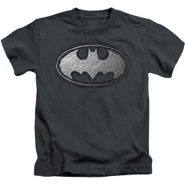 Trevco Batman Duct Tape Logo Juvenile Short Sleeve Shirt 4 Walmart Com Walmart Com - batman roblox shirt