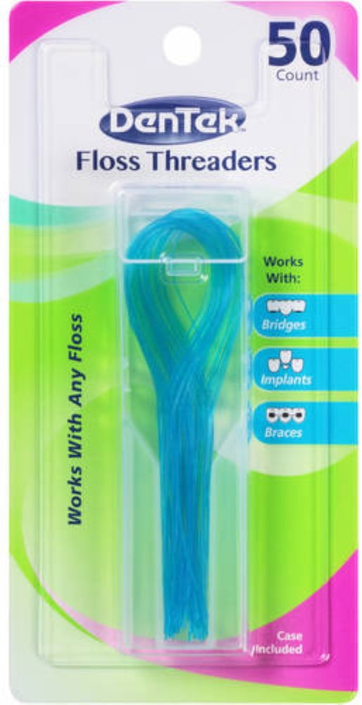 DenTek Floss Threaders, For Braces, Bridges, and Implants, 50 ea (Pack of 2)
