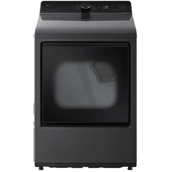 LG 27 Inch Rear Control Gas Dryer with 7.3 cu ft. Ultra Capacity, AI Sensor Dry, Quiet Operation in Black DLG8201L