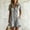 Gray, variant on Women's Romper Short Sleeve Ruffle Hem Button Down Short Jumpsuits Summer Casual Trendy Collar Rompers with Pocket