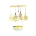 thumbnail image 2 of hengsof Rotating Christmas Candlestick Gold Tree & Snowflake Design Decor for Tables Living Room Holiday Gatherings Ideal for Christmas Decor, 2 of 6