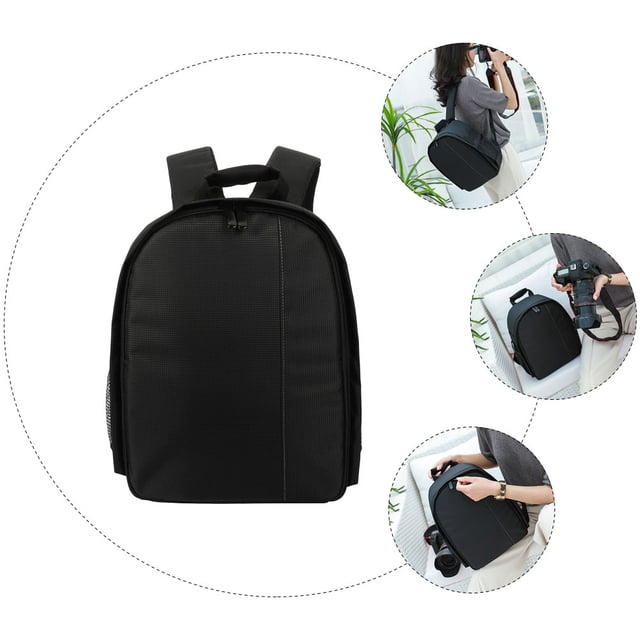 HEANUJJ 1pc Nylon Camera Backpack For Dslr Multi Functional With Straps Tripod Storage Unisex Design For And Daily Use