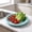 Blue, variant on Round Hollow Plastic Food Serving Basket BBQ Plate Holder, Draining Fruit and Vegetable Rinsing Tray for Outdoor Picnic and Kitchen Sink, 1-Piece
