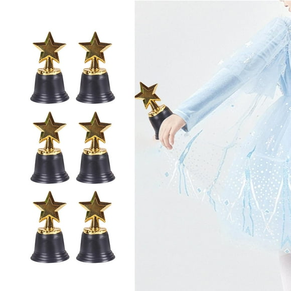 BELOVING 6Pcs Mini Star Trophies Trophy Cups Trophy Award Prop for Classroom Celebrations