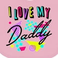 thumbnail image 4 of Inktastic I Love My Daddy 80s Retro Style Boys or Girls Baby Bib, 4 of 4