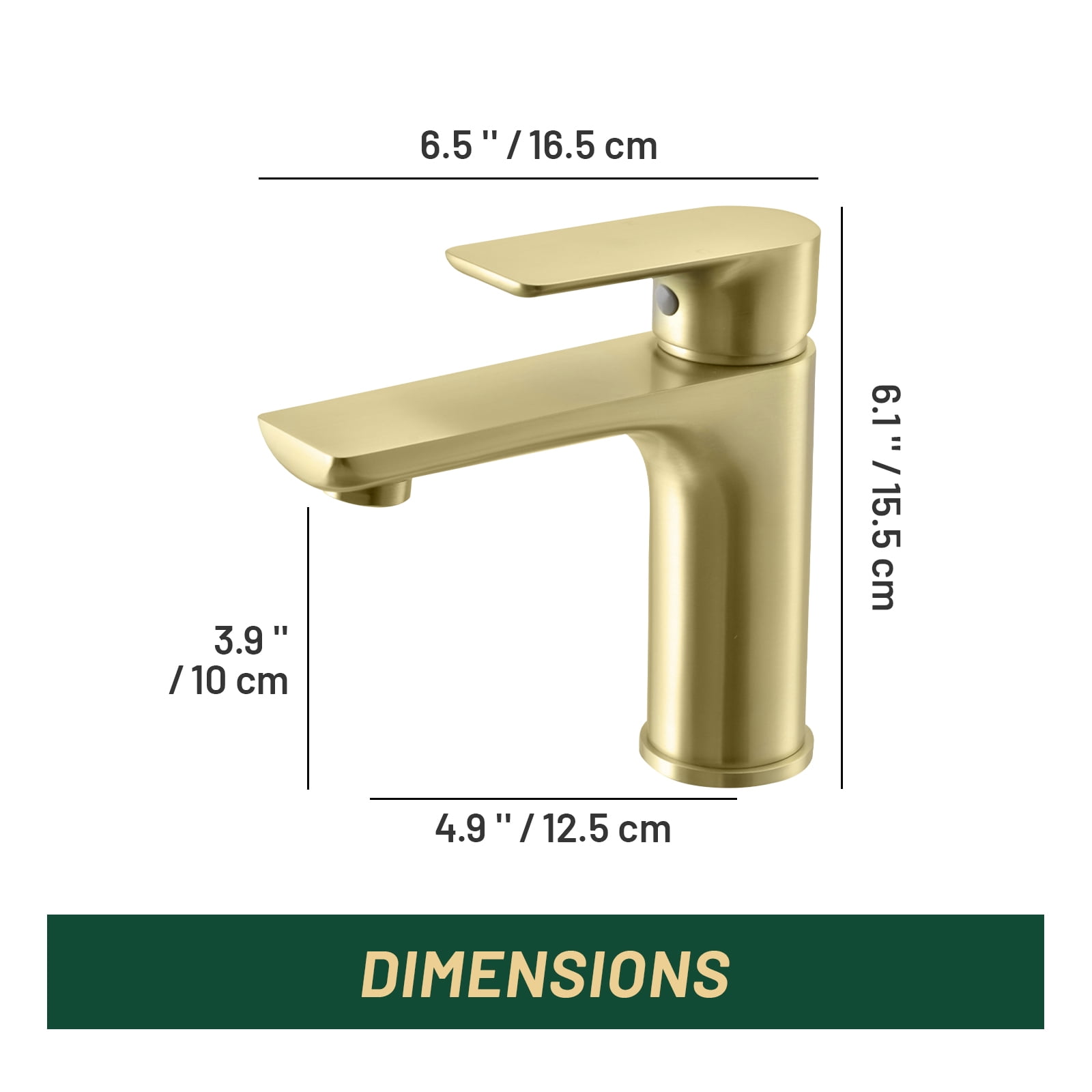 Cobbe Single Handle Vanity Sink Faucets Single-Hole Installation Bathroom Faucet Brushed Gold
