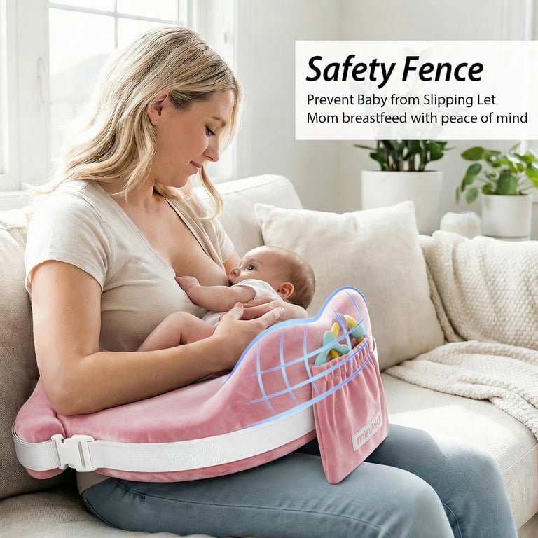 Vipuse Minikid Nursing Pillow, 60D Memory Foam Pink photo 7