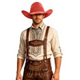 thumbnail image 3 of Cowboy Hat for Men Roll Up Wide Brim Shapeable Western Cowgirl Fedora Lightweight Summer Beach Outdoor Sun Protection, 3 of 5