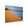 thumbnail image 2 of Dennis Frates 'Foot Prints In The Sand 1' Canvas Art, 2 of 3