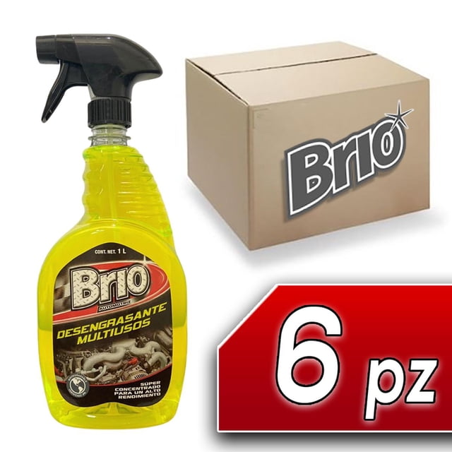 6 pz - BRIO DESENGRASANTE AUTOMOTRIZ MULTIUSOS 1 LT - 6pz BRIO 7502307131317MP
