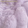 thumbnail image 7 of LIFEREVO Fluffy Faux Rabbit Fur Bean Bag Cover (No Filler), Big Fuzzy Stuffed Animal Storage Bubble Waffle Bean Bag Chair for Plush Toys, Comfy Shaggy Furry Beanbag Cover Kids Girls Adults, Lavender, 7 of 7