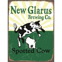 Pozino Spotted Cow Beer Vintage Replica Tin Sign 8x12 Inches Retro Vintage Decor Sign Metal Tin Sign Home Bar Wall Decor