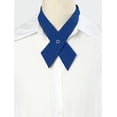 thumbnail image 3 of INSPIRE CHIC Unisex School Uniform Solid Adjustable Button Criss-Cross Bow Tie Blue One Size, 3 of 6