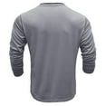 thumbnail image 5 of Mchoice Mens Long Sleeve T Shirts Beefy Muscle Basic Solid Pure Color Tee Shirt V Neck Blouse Tops with Buttons, 5 of 7
