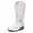 White, variant on Women's Western Cowboy Boots - Mid-Calf Embroidered Star Design, Buckle Strap, Low Block Heel, Pointed Toe, Vintage Riding Boots for Black/White