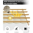 thumbnail image 4 of Goldensoil 10x13 Ft Retractable Outdoor Wood-Grain Aluminum Pergola with Canopy and Side Mesh,White, 4 of 7