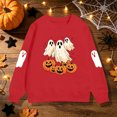 thumbnail image 2 of KPOPLK Halloween T-Shirt Toddler Kids Boys Girls Sweatshirts 2t 3t 4t 5t 6t Ghost Pumpkin Prints Tee Tops(6-7 Years,Red), 2 of 8