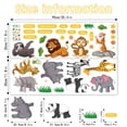thumbnail image 3 of Adhesivos de pared con dibujos animados de animales de safari para niños, PVC, 30 x 90 cm, 3 of 3