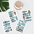 thumbnail image 3 of PixonSign Adhesive Wall Art Coastal Charm Wooden Fish Illustrations Posters, Set of 4 Rustic Nautical Fine Art Multicolor Boho Canvas Prints for Bedroom, Living Room, Office - 8"x10", 3 of 5