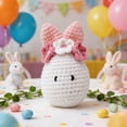 thumbnail image 4 of Handmade Crochet Bunny Egg Decor, Knitted Spring Home Decor, Soft Tabletop Ornaments for Festive or Seasonal Display, 4 of 6