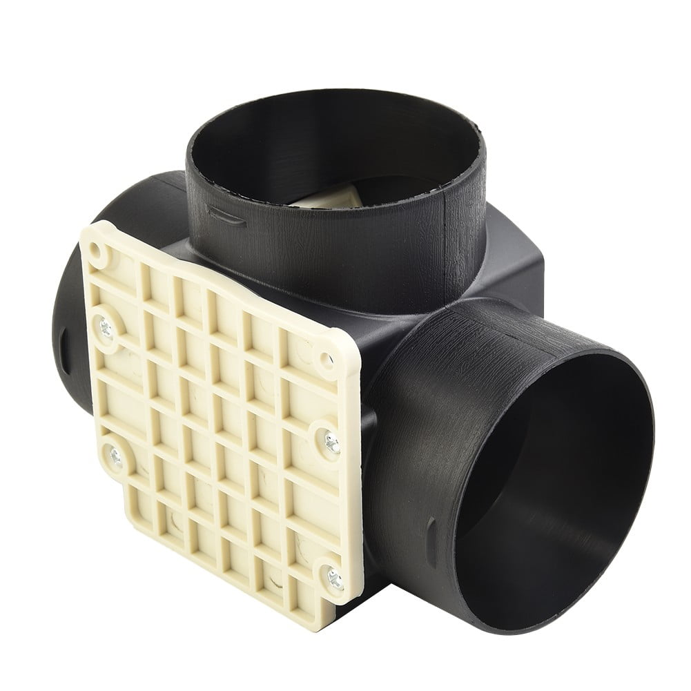 T Branch Air Vent Ducting For 75mm Diameter Ducting Plastic Black Diesel Heater Black Outlet Vent Hose Clip Replace-part