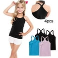 thumbnail image 2 of ZACPNCV 4 Pieces Girls Tank Top Sleeveless Racer Back Top Camisole Cami Undershirts Pink 2-3 Years, 2 of 7