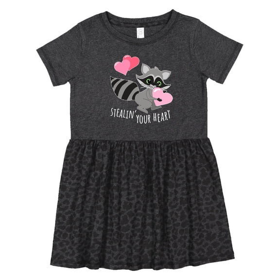 Inktastic Stealin' Your Heart Cute Raccoon Girls Toddler Dress